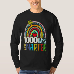 Camiseta 1000 Dias Mais Inteligentes Feliz 1000º Dia de Ens