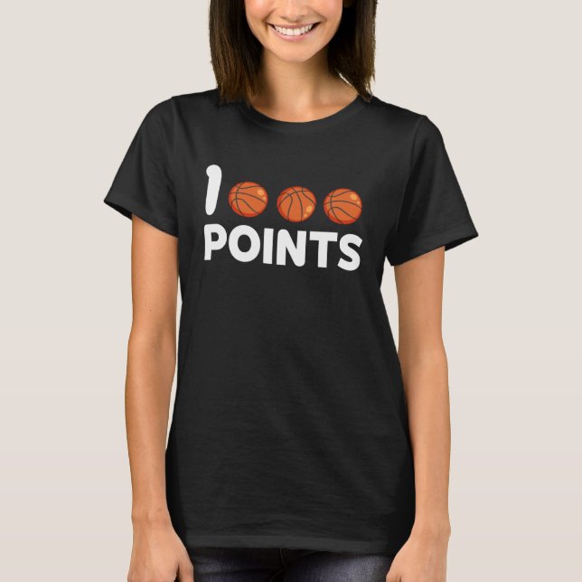 Camiseta 1000 Points Basketball Scorer High School Basketba (Frente)