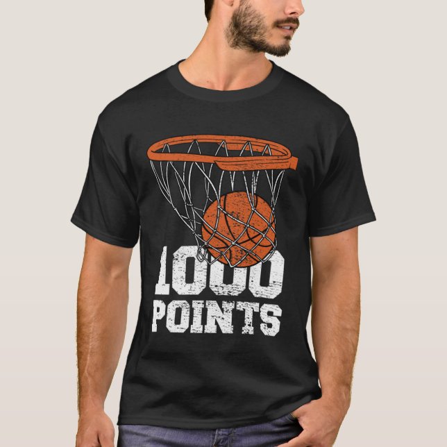 Camiseta 1000 Points Basketball Scorer High School Basketba (Frente)