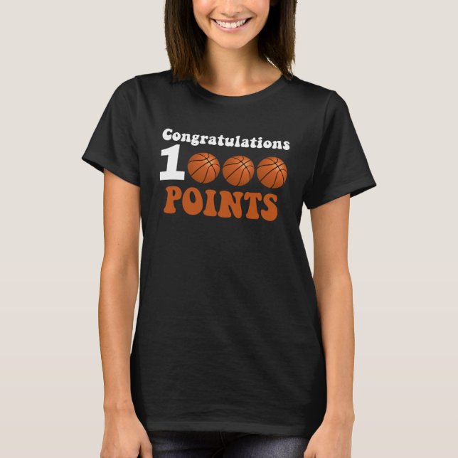 Camiseta 1000 Points Basketball Scorer High School Basketba (Frente)
