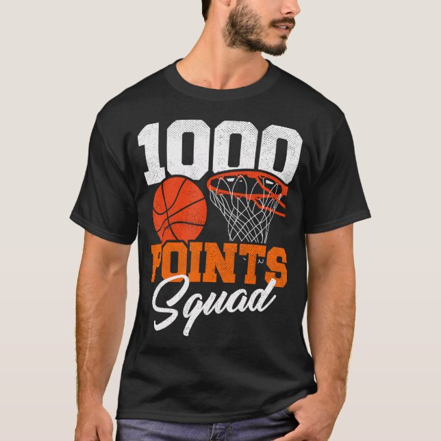 Camiseta 1000 Pontos de Basquete Esquadrão de Esquadra de B (Frente)
