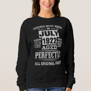 Camiseta 100.º Aniversário Para Nasceres De Legendas Julho 
