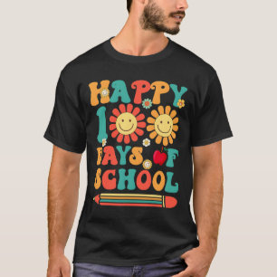 Camiseta 100.º Dia Da Educação, Professora Groovy - 100 Dia