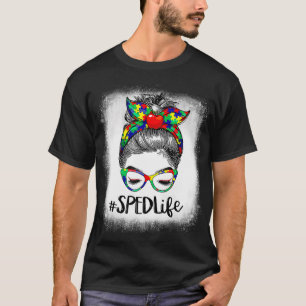 Camiseta 100.º Dia da Escola Mensageiro Autismo Professor 