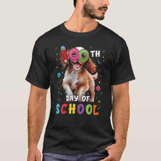 Camiseta 100.º Dia Da Rosquinha De Cachorro Espanhol Escola