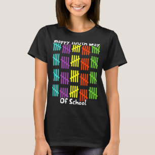 Camiseta 100.º Dia das Escolas Número Feliz 100 Dias O