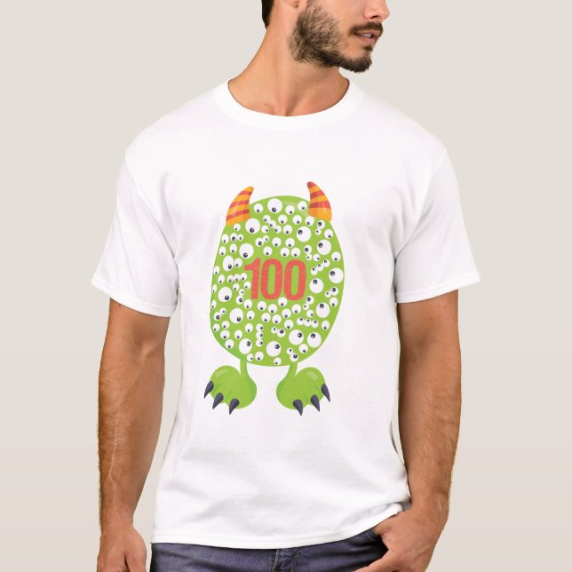 Camiseta 100.º Dia de Camisola Escolar Coun de Longa Folga (Frente)