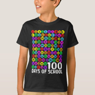 Camiseta 100.º Dia de Crianças Escolares 100 Dias Aprendend