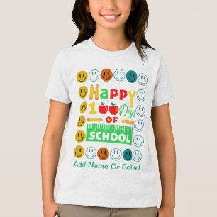 Camiseta 100.º Dia de Ensino - Rosto de Sorriso Bonito