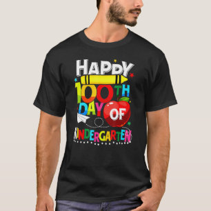 Camiseta 100. º Dia De Estudante Pré-Escolar 100 Dias De