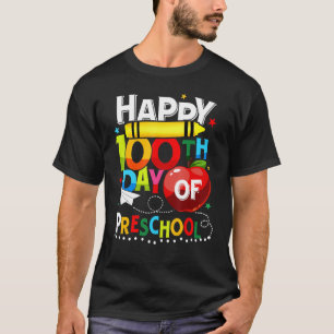 Camiseta 100. º Dia De Estudante Pré-Escolar 100 Dias De