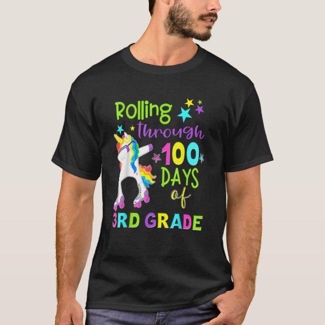 Camiseta 100.º Dia de Idade Escolar Pré K 1rua 3.º Formando (Frente)