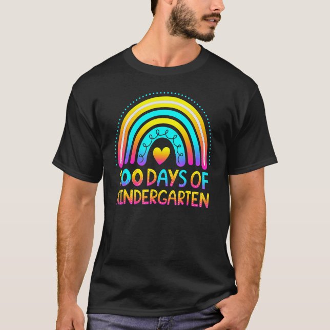 Camiseta 100.º Dia De Professora Da Escola - 100 Dias Mais  (Frente)
