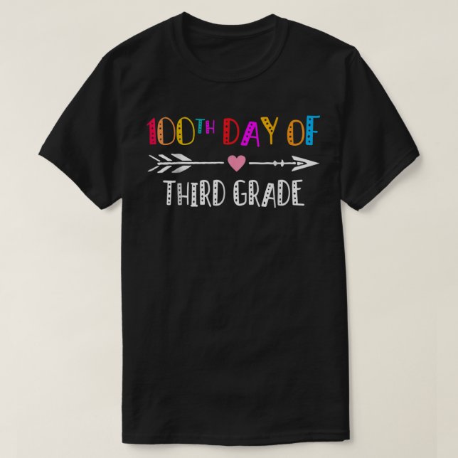 Camiseta 100.º dia de Professora do Terceiro Ciclo - 100 di (Frente do Design)