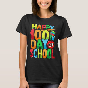 Camiseta 100.º Dia de Professores Crianças Felizes 100 D