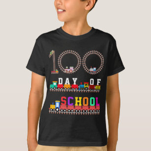 Camiseta 100.º Dia De Professores Do Comboio Escolar Menino