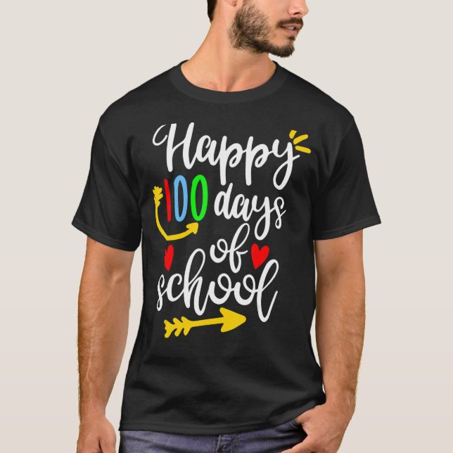 Camiseta 100.º dia de professores rapazes raparigas 100 dia (Frente)