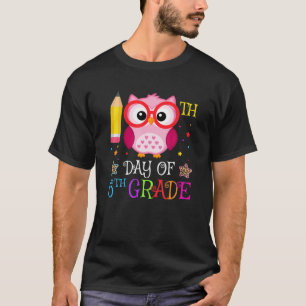 Camiseta 100.º Dia do Amo de Coruja do Grau 6 Gift Kids Gir