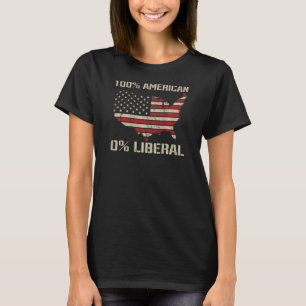 Camiseta 100 Americano 0 Liberal Bandeira EUA Republicano C