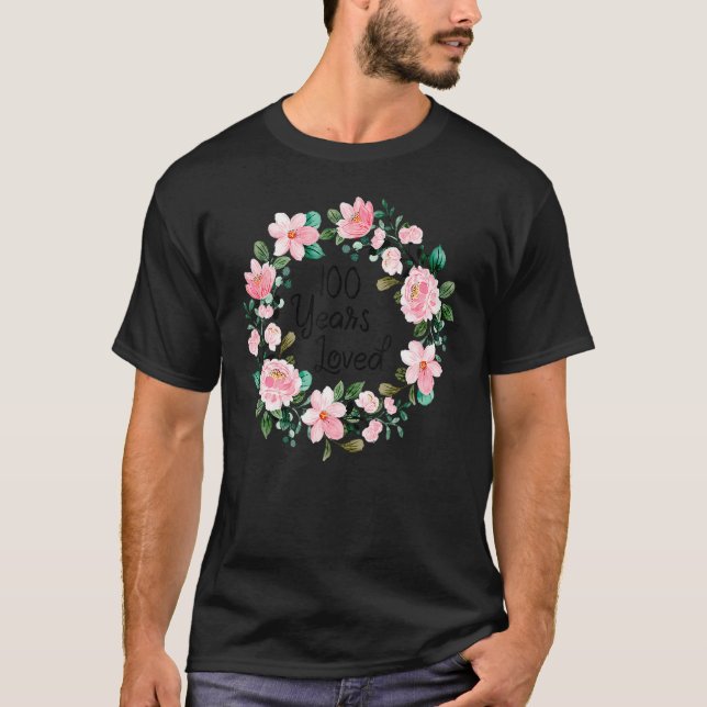 Camiseta 100 Anos Amavam Homens Mulheres 100 Anos Legal 100 (Frente)