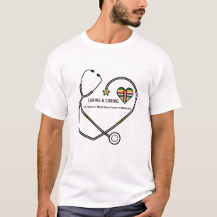 Camiseta 100 Anos de Excelência Negra na Medicina Estetoscó