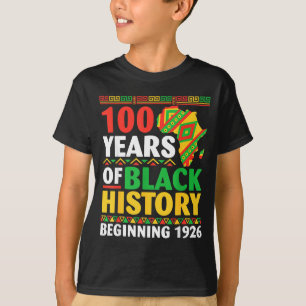 Camiseta 100 anos de história negra a partir do centenário