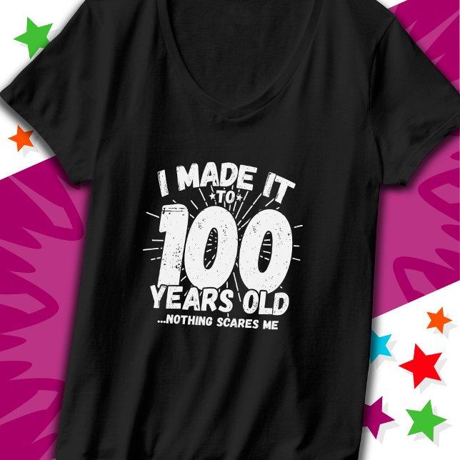 Camiseta 100 anos de idade Sarcástico Meme Engraçado 100º a (Criador carregado)