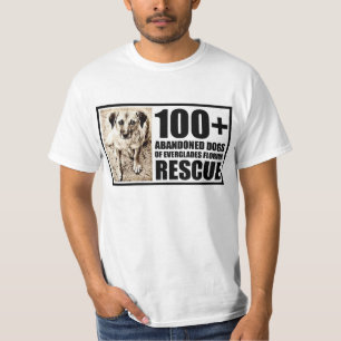 Camiseta 100+ Cães abandonados dos marismas Florida