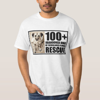 Camiseta 100+ Cães abandonados dos marismas Florida