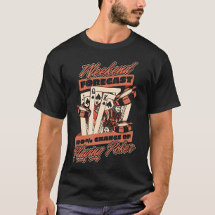 Camiseta 100 Chance De Jogar Poker Texas Holdem Poker Mãos