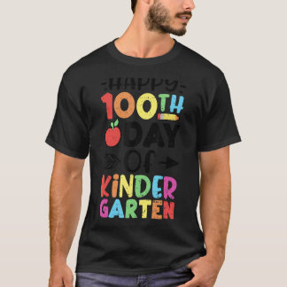 Camiseta 100 Crianças Do Jardim De Infância 100 Dias De Esc