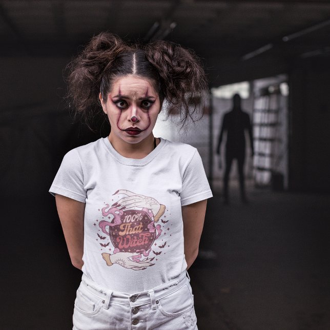 Camiseta 100% Da Matança Da Família De Bruxas (Halloween Family Matching T-Shirt )