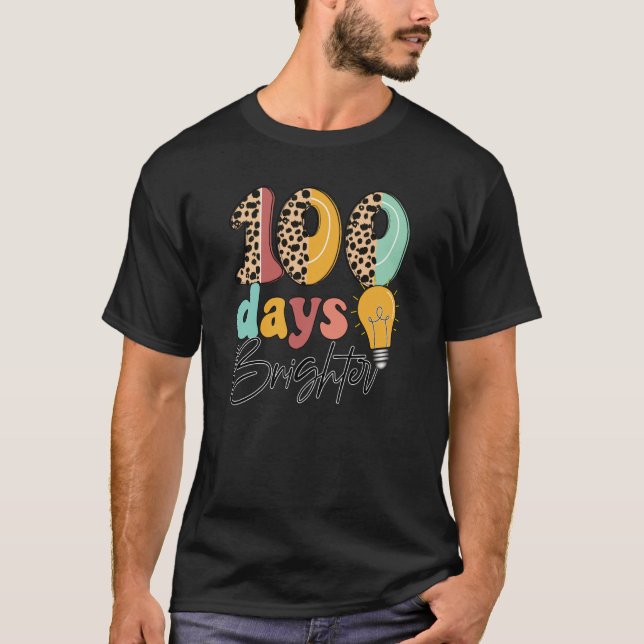Camiseta 100 Days Brighter Fun Leopard Balloons (Frente)