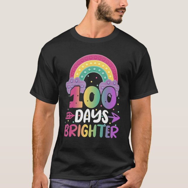 Camiseta 100 Days brighter Kindergarten Toddler Boy Girl (Frente)
