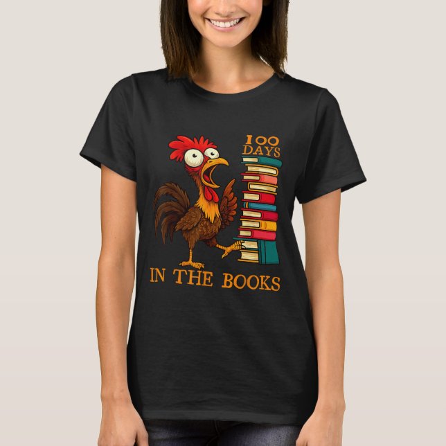 Camiseta 100 Days In The Books Of School For Boy Girl Stude (Frente)