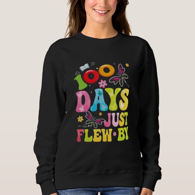 Camiseta 100 Days Just Flew By Butterfly 100th Day of Schoo (Frente)