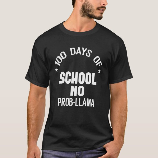 Camiseta 100 Days Llama Alpaca Pun Meme Sarcastic 100th Day (Frente)