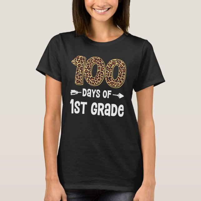 Camiseta 100 Days Of First Grade Teacher Student 100th Day  (Frente)