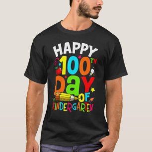 Camiseta 100 Days Of Kindergarten Happy 100th Day Of Scho