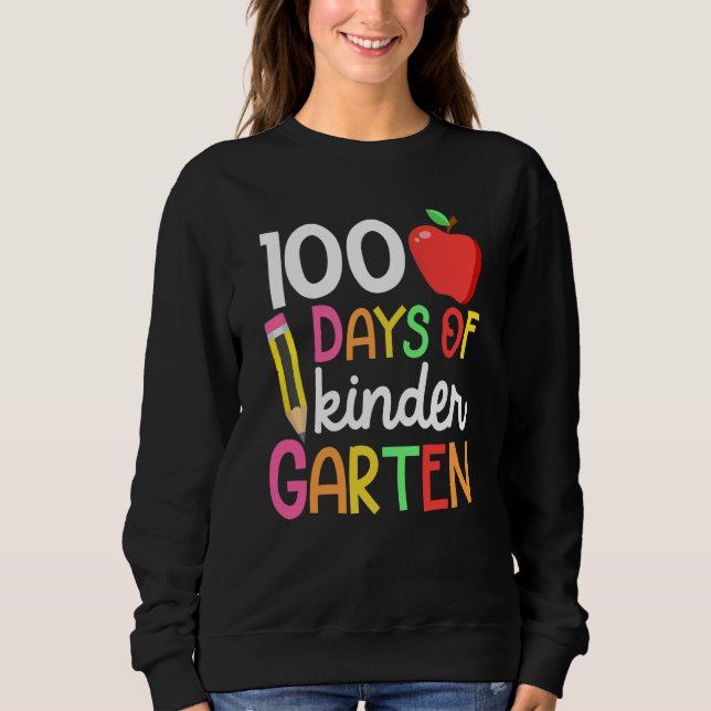 Camiseta 100 Days Of Kindergarten Teacher Student 100th Day (Frente)