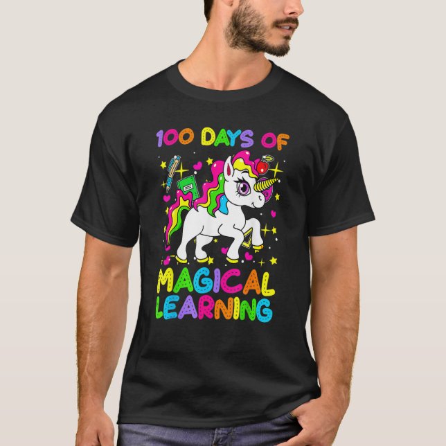 Camiseta 100 Days Of Magical Learning 100th Day Of School U (Frente)