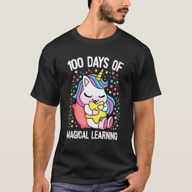 Camiseta 100 Days Of Magical Learning 100th Day Of School U (Frente)