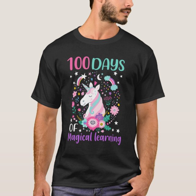 Camiseta 100 Days Of Magical Learning 100th Day Of School U (Frente)