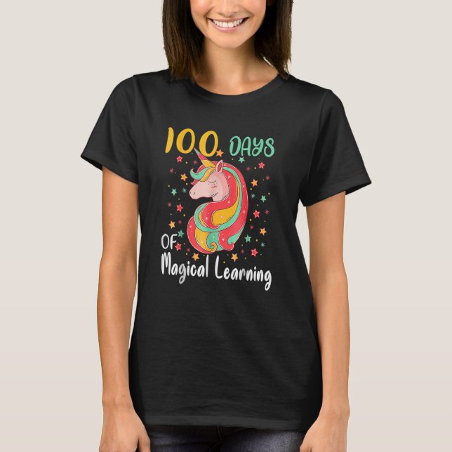 Camiseta 100 Days Of Magical Learning 100th Day Of School U (Frente)