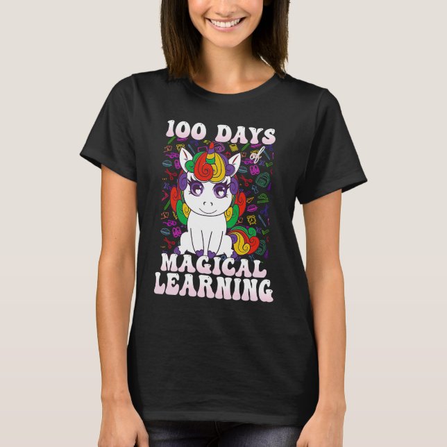 Camiseta 100 Days Of Magical Learning 100th Day Of School U (Frente)