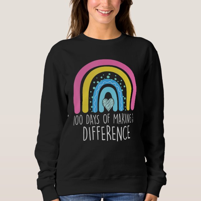 Camiseta 100 Days of Making A Difference 100th Day of Schoo (Frente)