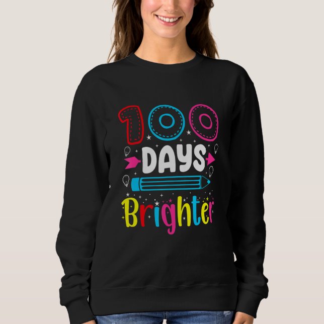 Camiseta 100 Days Of School 100 Days Brighter   Student Tea (Frente)