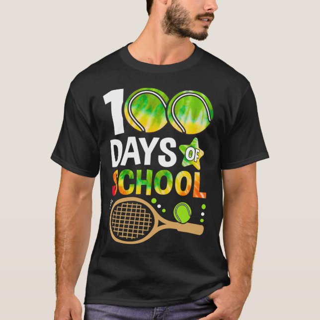 Camiseta 100 Days Of School 100th Days Sports Tennis Teache (Frente)