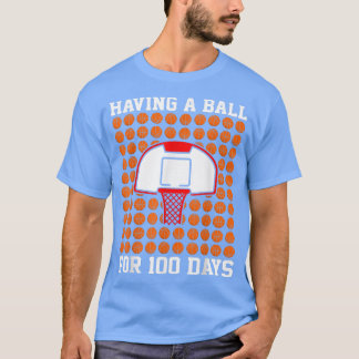 Camiseta 100 Days Of School Basketball 100th Day Balls Kids
