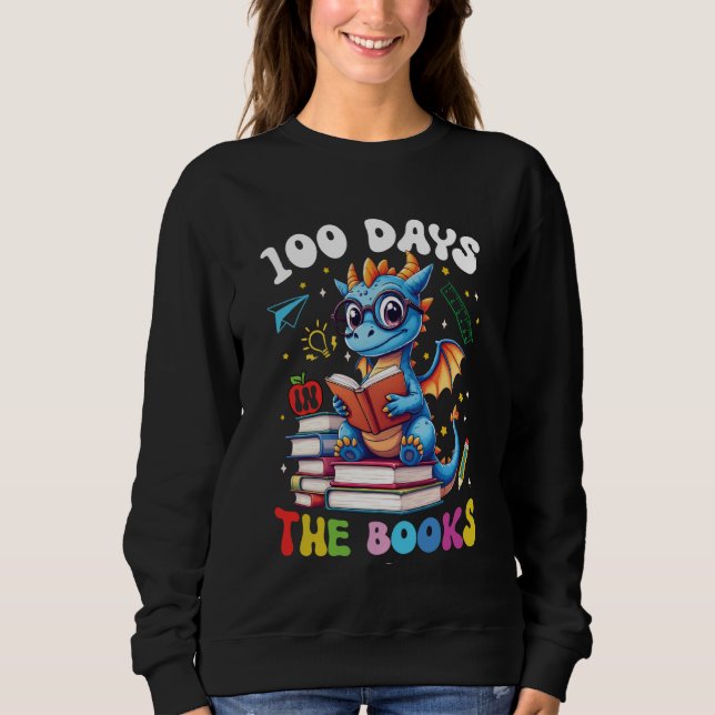 Camiseta 100 Days of School Dragon Reading 100th Day Boys G (Frente)